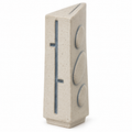 Totem décoratif Quatre Faces en céramique – 29 cm
