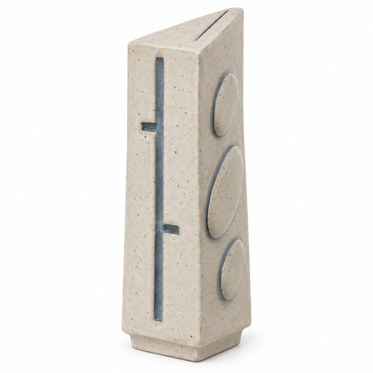 Totem décoratif Quatre Faces en céramique – 29 cm