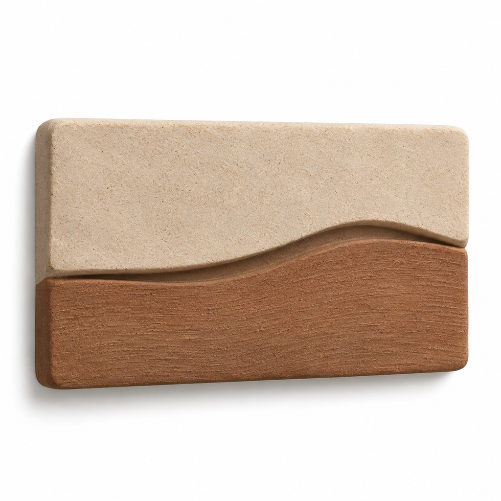Décoration murale Horizon Creux en grès – 30 × 20 cm