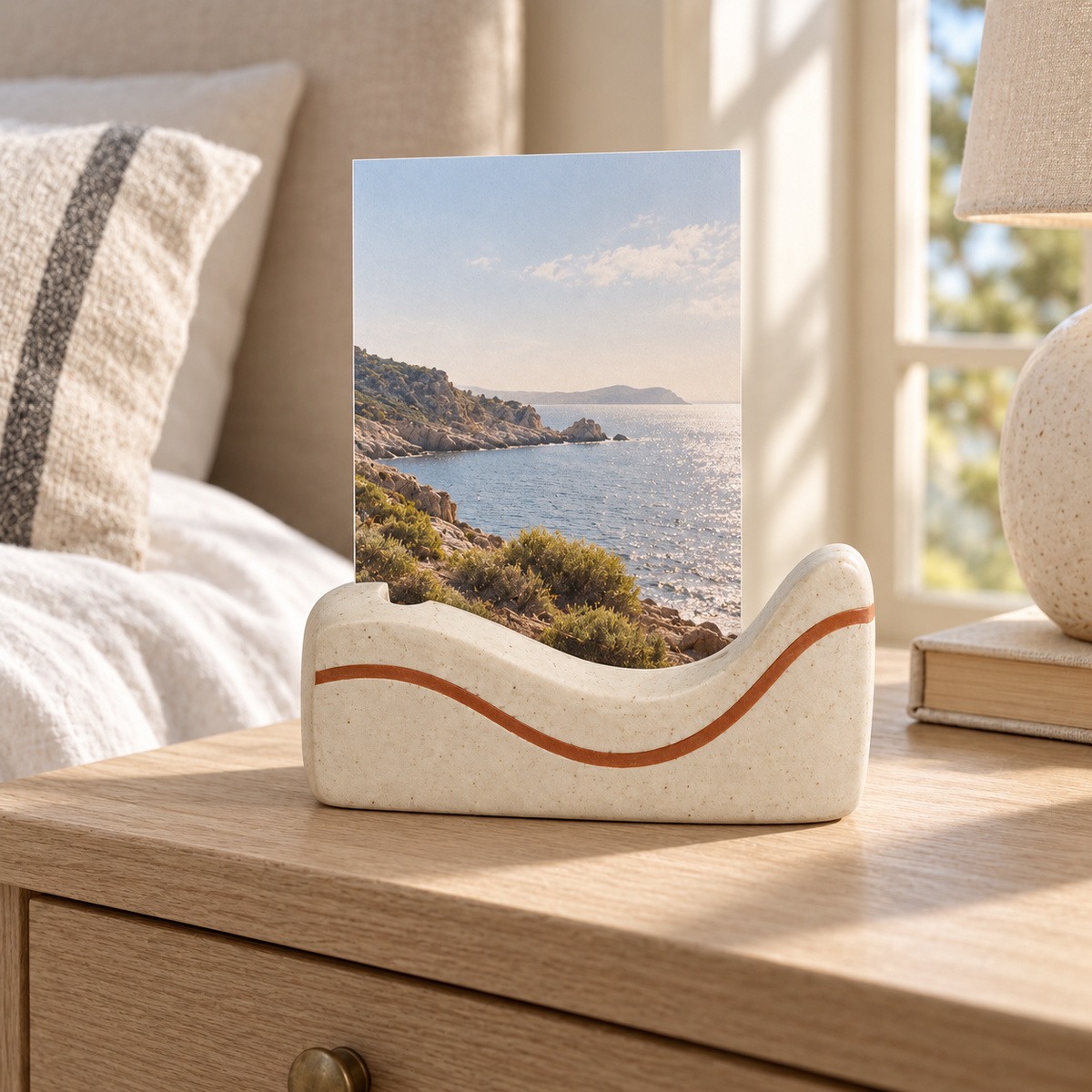 Porte-photo Ligne Courbe en céramique – 12 cm