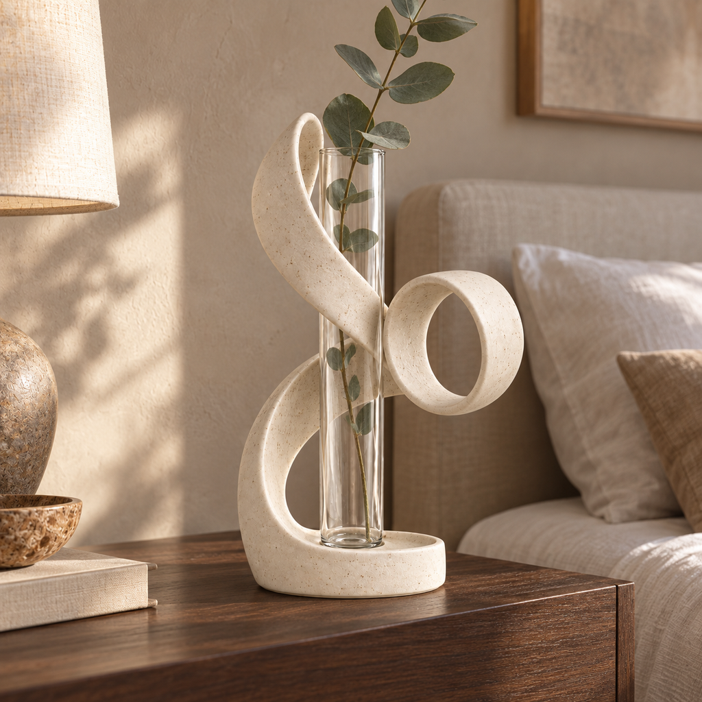 Vase Ruban avec tube en verre amovible – 28 cm