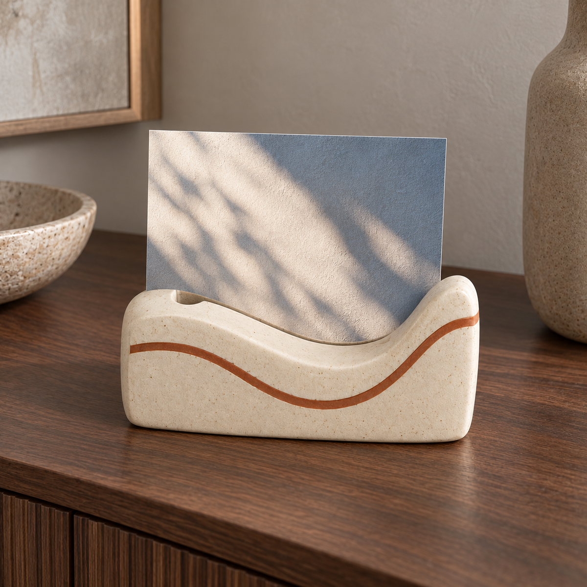 Porte-photo Ligne Courbe en céramique – 12 cm