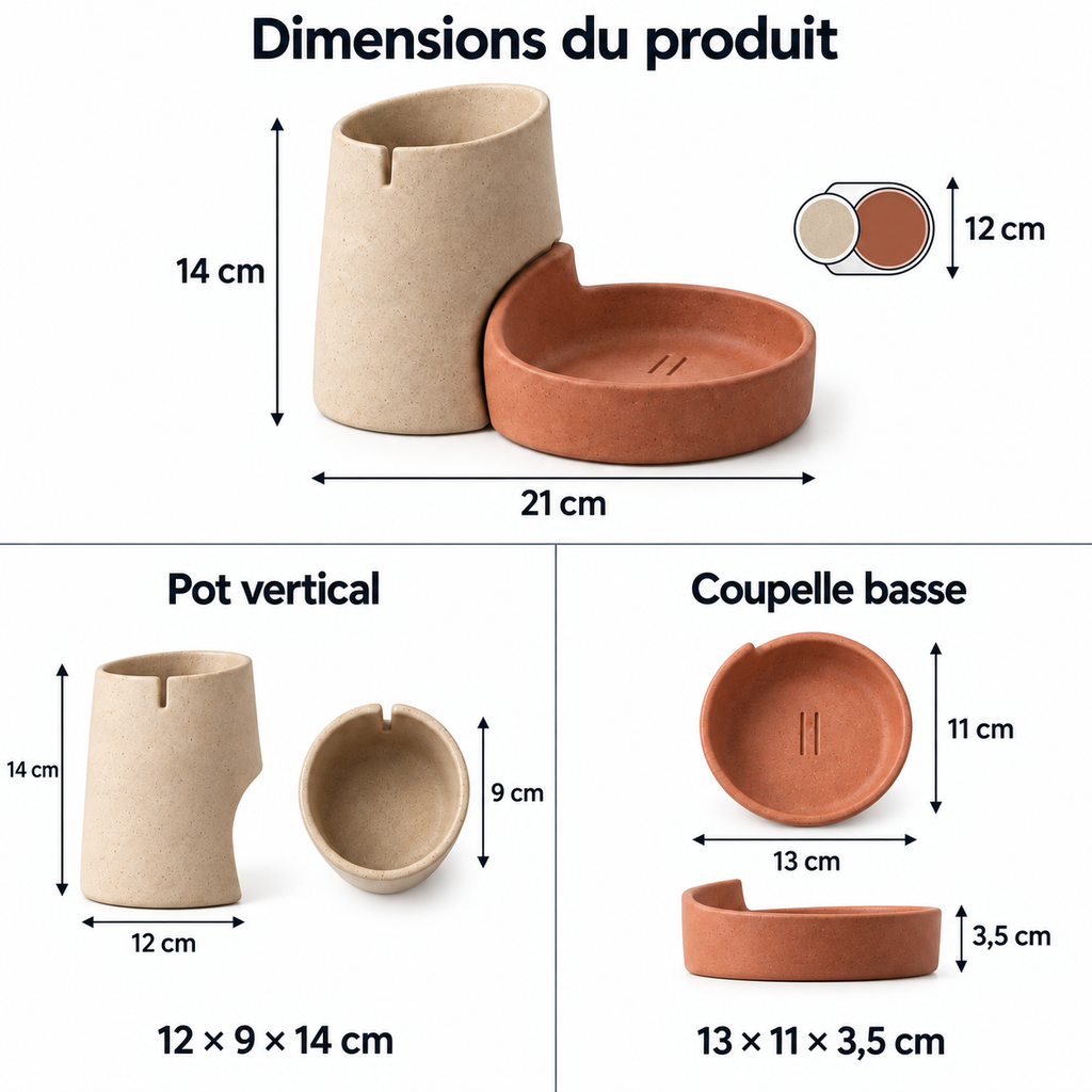 Organisateur Emboîté Deux Modules en grès